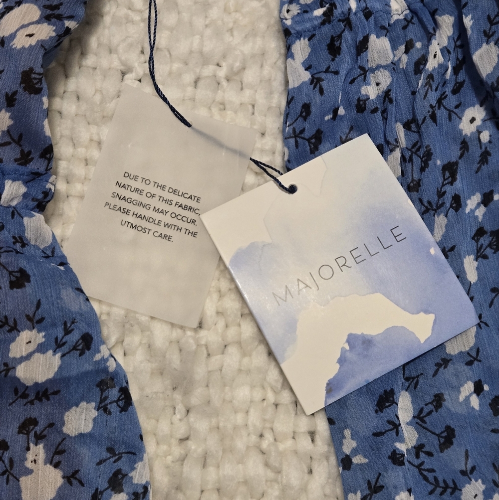 Revolve MAJORELLE Ailish Mini Dress Blue Ditsy Floral Size Small - Picture 13 of 16